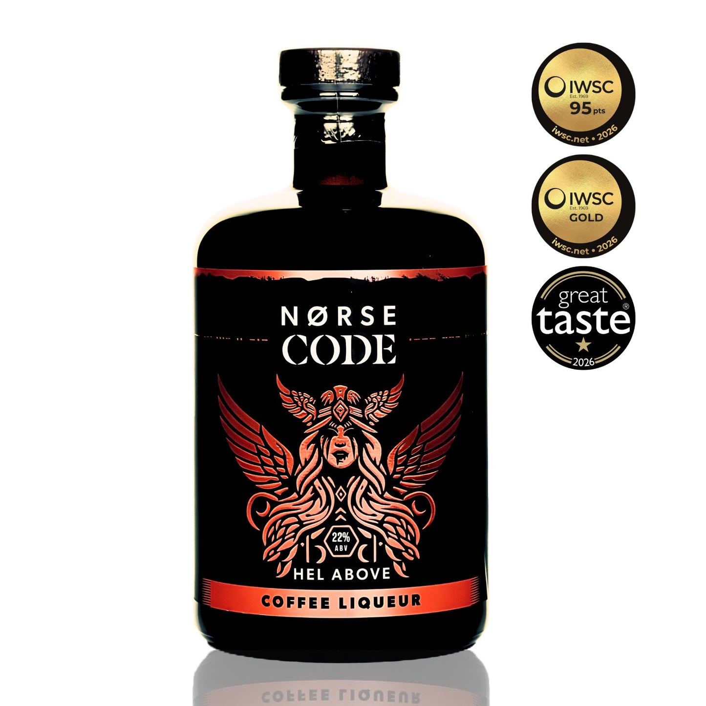 Norse Code Hel Above coffee liqueur, made in Yorkshire with real brewed speciality coffee from Danelaw Coffee.
