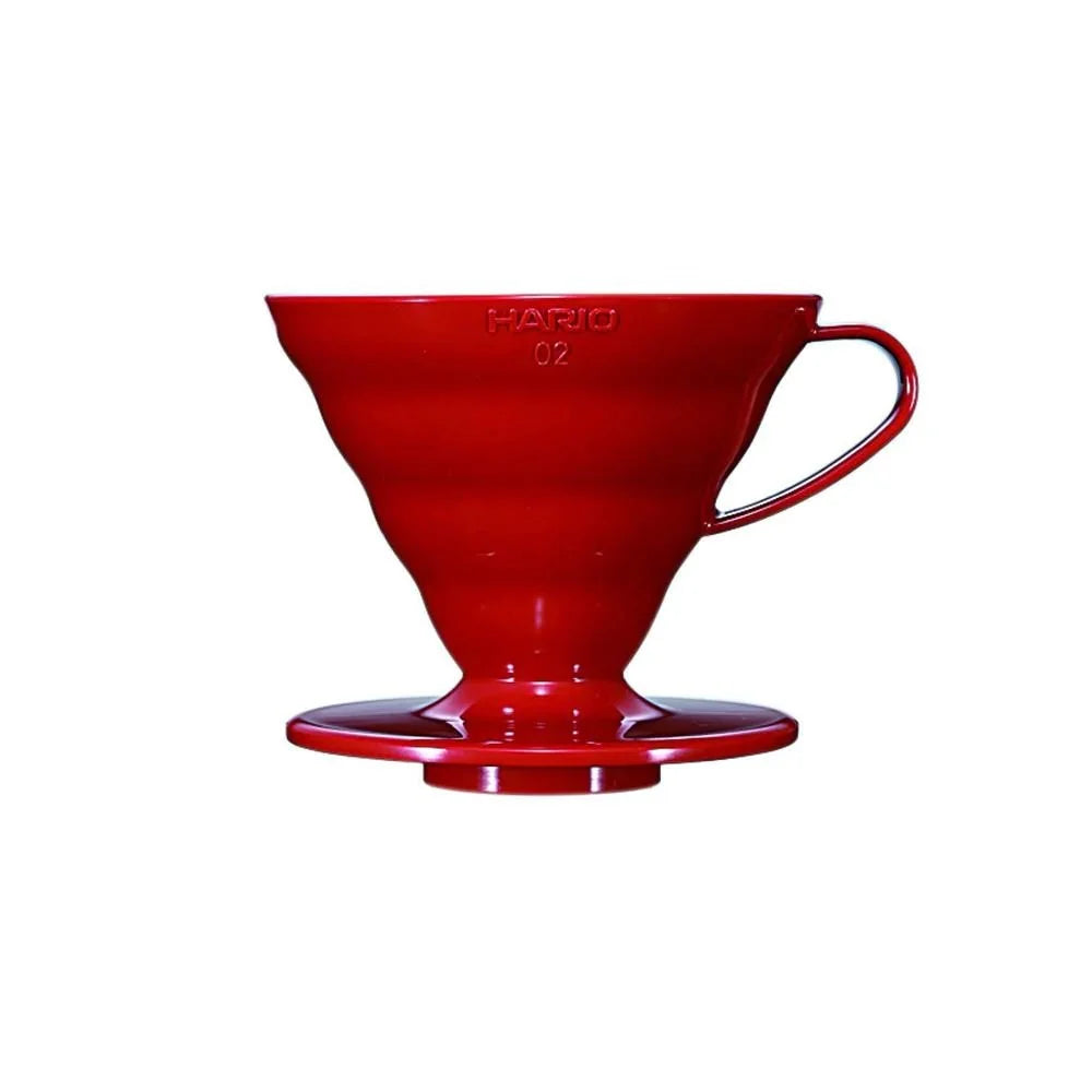 Hario V60 Plastic Coffee Dripper - Red 02 + Filter Papers