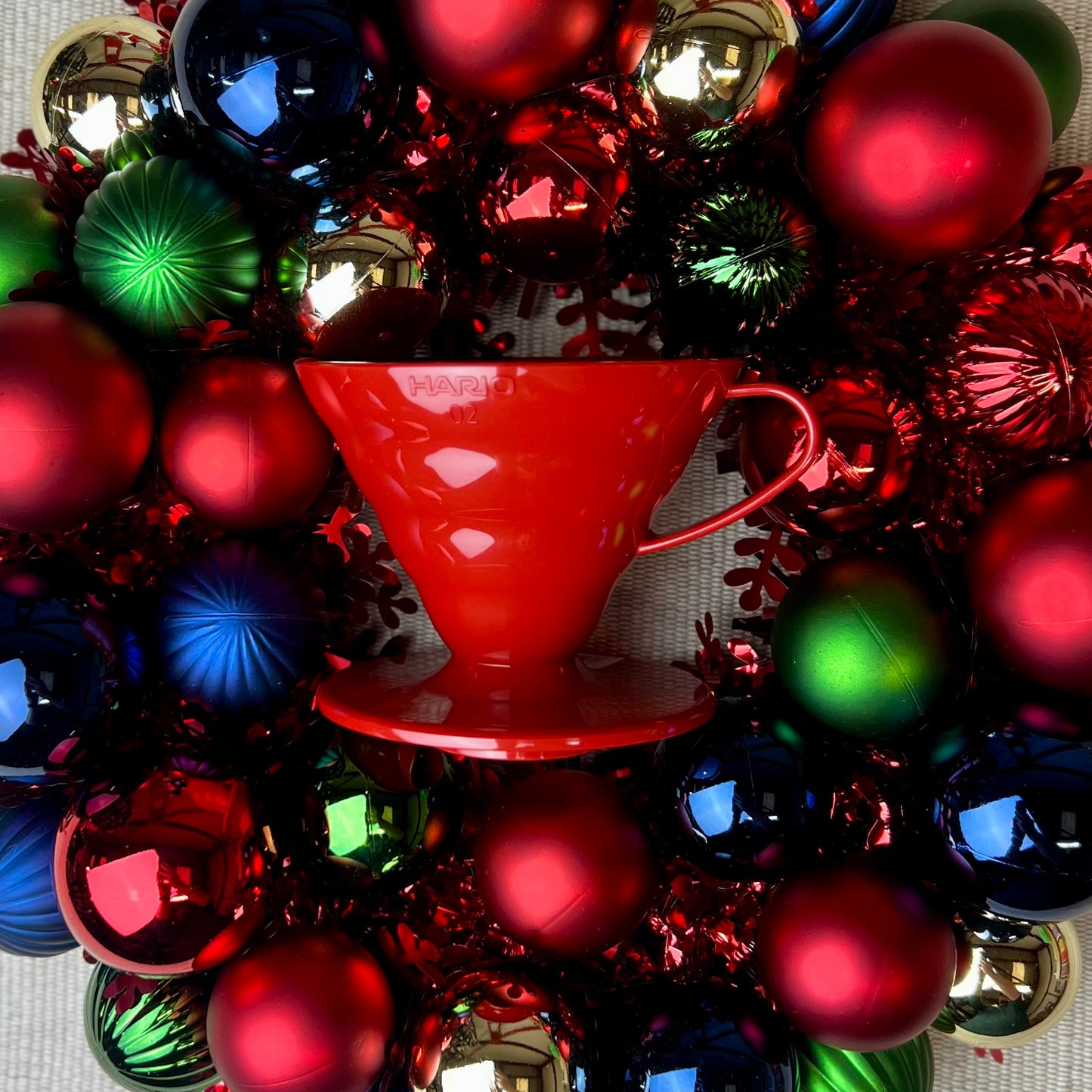 Hario V60 Plastic Coffee Dripper - Red 02 + Filter Papers