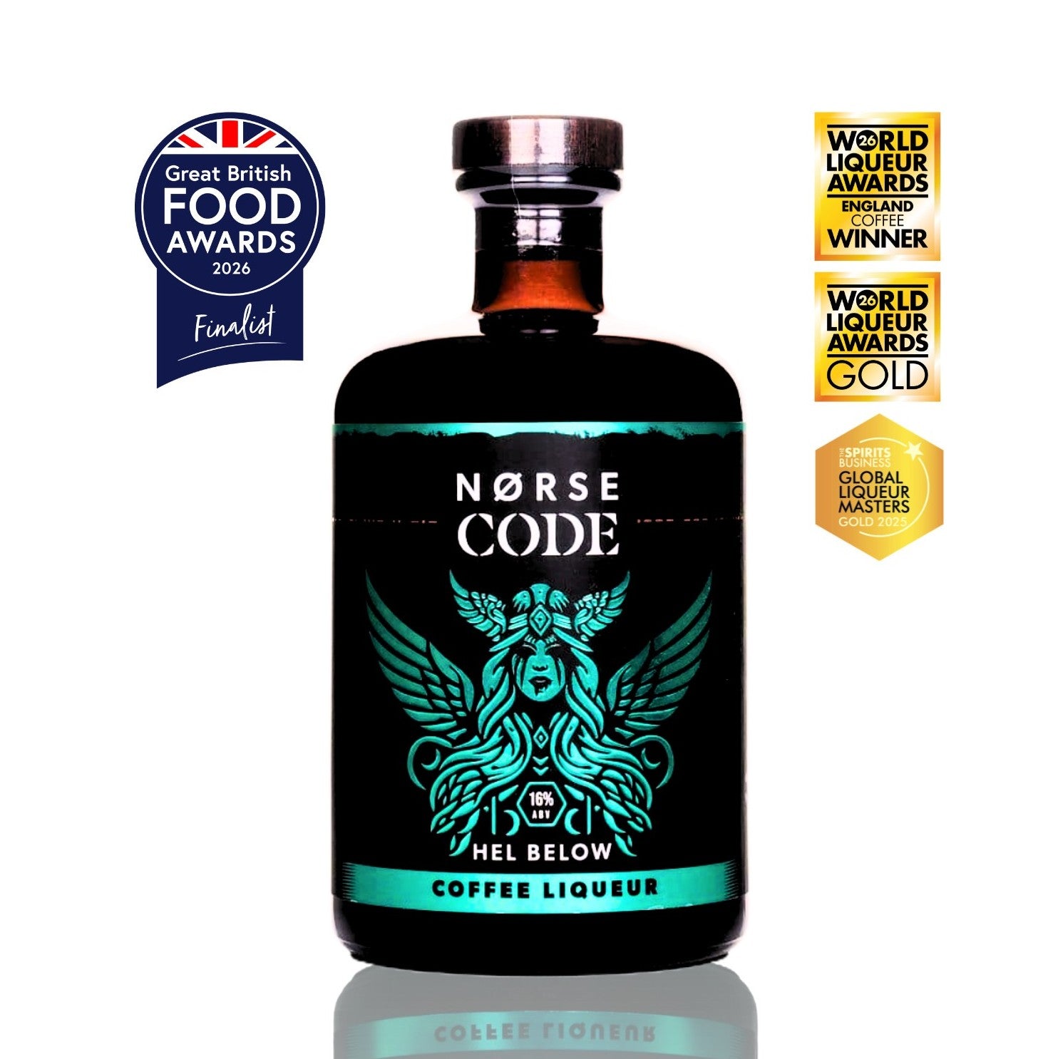 Norse Code Hel Below coffee liqueur, made in Yorkshire with real brewed speciality coffee from Danelaw Coffee.