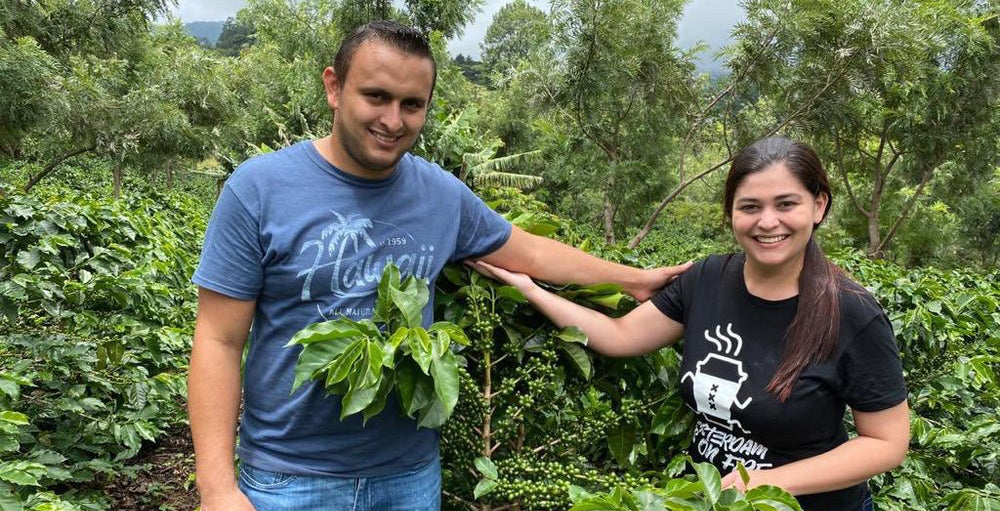 Rosely Hernandez and her husband at Finca Terranuova